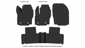 Interior mats for the Ford Galaxy (WA6) 2006-2015 II generation EU Minivan 7-seater - Фото 6