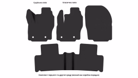 Interior mats for the Ford Galaxy (WA6) 2006-2015 II generation EU Minivan 7-seater - Фото 7