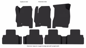 Interior mats for the Ford Maverick 2000-2007 II generation EU Crossover - Фото 3