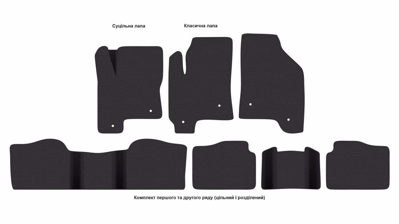 Interior mats for the Geely Emgrand 7 (EC7-EV) 2013-2021 I generation EU Sedan Electro - Фото 2