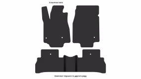 Interior mats for the Honda Pilot 2008-2015 II generation US Crossover 7-seater - Фото 6