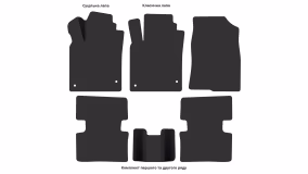 Interior mats for the Honda Civic (FC) 2015-2021 X generation US Coupe - Фото 3
