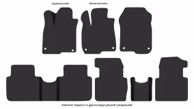 Interior mats for the Honda CR-V 2016-2022 V generation EU Crossover - Фото 4