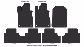Interior mats for the Honda CR-V 2012-2016 IV generation EU Crossover - Фото 4