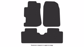 Interior mats for the Honda Civic 2000-2005 VII generation EU Hatchback 5-door - Фото 3