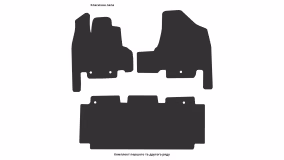 Interior mats for the Honda Odyssey (RB3) 2008-2013 IV generation JP Minivan 8-seater - Фото 3