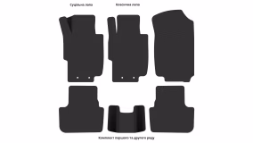 Interior mats for the Honda Accord 2002-2008 VII generation EU Sedan - Фото 5