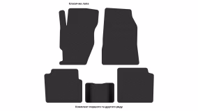 Interior mats for the Honda Accord (CH) 1997-2002 VI generation US Sedan - Фото 2