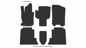 Interior mats for the Honda FR-V 2004-2009 I generation EU Minivan - Фото 4