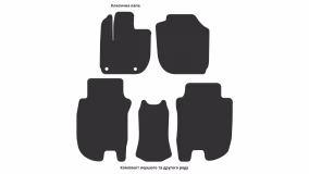 Interior mats for the Honda HR-V (RU) 2015-2021 II generation Crossover - Фото 3