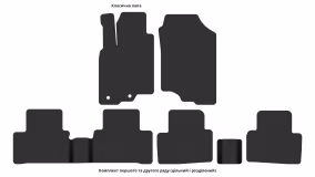 Interior mats for the Honda Insight 2009-2014 II generation EU Hatchback Hybrid - Фото 3