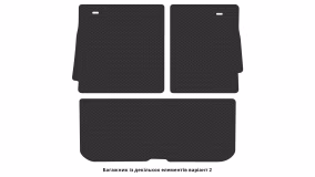 Interior mats for the Honda Pilot 2018-2022 III generation US Crossover restyling 8-seater - Фото 2