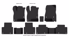 Interior mats for the Honda Clarity 2016-… II generation US Sedan Hybrid - Фото 3