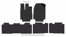 Interior mats for the Honda Odyssey 2017-… V generation US Minivan 7-seater - Фото 5