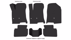 Interior mats for the Hyundai Ioniq 2019-2022 I generation EU Hatchback restyling Electro - Фото 3