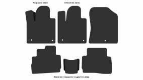 Interior mats for the Hyundai Santa Fe (TM) 2020-2023 IV generation EU Crossover restyling 5-seater - Фото 3