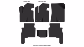 Interior mats for the Hyundai Santa Fe (CM) 2010-2012 II generation EU Crossover restyling 7-seater - Фото 5