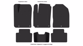 Interior mats for the Hyundai Kona 2017-2019 I generation Crossover pre-restyling - Фото 3