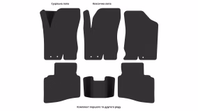 Interior mats for the Hyundai i30 FD (CW) 2007-2012 I generation EU Universal - Фото 5