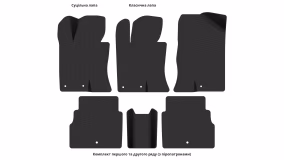 Interior mats for the Hyundai Sonata (YF) 2009-2014 VI generation US Sedan Hybrid - Фото 3
