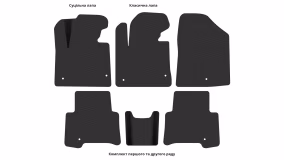 Interior mats for the Hyundai Santa Fe (DM) 2012-2018 III generation EU Crossover 7-seater - Фото 4