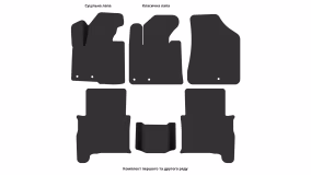 Interior mats for the Hyundai Santa Fe (CM) 2010-2012 II generation EU Crossover restyling 5-seater - Фото 3