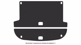Interior mats for the Hyundai Santa Fe (CM) 2006-2010 II generation EU Crossover pre-restyling 5-seater - Фото 2