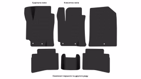Interior mats for the Hyundai Accent (YC) 2017-2023 V generation EU Sedan - Фото 4
