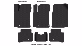Interior mats for the Hyundai Ioniq 2016-2022 I generation KR Hatchback Hybrid - Фото 3