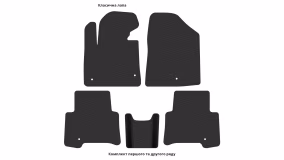 Interior mats for the Hyundai Santa Fe Grand (NC) 2012-2018 III generation US Crossover 6-seater - Фото 5