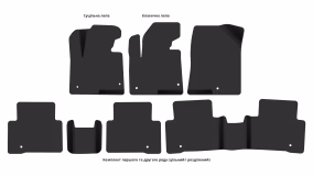 Interior mats for the Hyundai Santa Fe (DM) 2012-2018 III generation US Crossover 5-seater - Фото 4