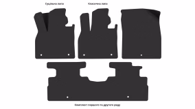 Interior mats for the Hyundai Palisade 2018-2025 I generation EU Crossover 7-seater - Фото 5