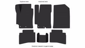 Interior mats for the Hyundai Accent (YC) 2017-2023 V generation IN Sedan - Фото 3