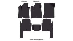 Interior mats for the Hyundai Santa Fe (CM) 2006-2010 II generation EU Crossover pre-restyling 7-seater - Фото 8