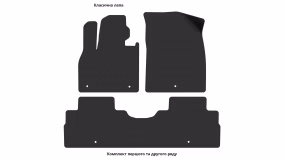 Interior mats for the Hyundai Palisade 2018-2025 I generation EU Crossover 8-seater - Фото 6