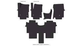 Interior mats for the Hyundai Staria Lounge 2021-… I generation EU VAN 7-seater - Фото 5