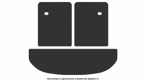 Interior mats for the Hyundai Santa Fe (TM) 2018-2020 IV generation EU Crossover pre-restyling 7-seater - Фото 2