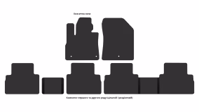 Interior mats for the Hyundai Santa Fe (TM) 2018-2020 IV generation EU Crossover pre-restyling 7-seater - Фото 5