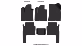 Interior mats for the Hyundai Santa Fe (CM) 2005-2010 II generation KR Crossover pre-restyling 5-seater - Фото 3