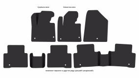 Interior mats for the Hyundai Santa Fe Sport (DM) 2012-2018 III generation US Crossover - Фото 3