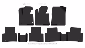 Interior mats for the Hyundai Santa Fe (DM) 2012-2018 III generation KR Crossover 5-seater - Фото 4