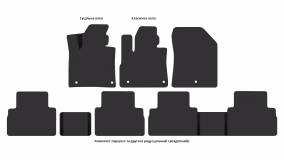 Interior mats for the Hyundai Santa Fe (TM) 2018-2020 IV generation EU Crossover pre-restyling 5-seater - Фото 3