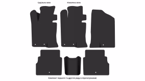 Interior mats for the Hyundai Sonata (YF) 2009-2014 VI generation Sedan - Фото 4