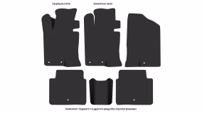 Interior mats for the Hyundai Sonata (YF) 2009-2014 VI generation Sedan - Фото 5