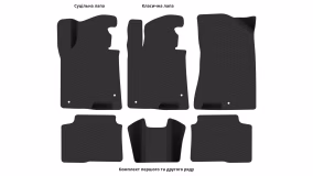 Interior mats for the Hyundai Sonata (DN8) 2019-… VIII generation US Sedan Hybrid - Фото 3