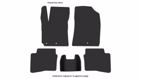 Interior mats for the Hyundai i20 (GB) 2014-2020 II generation EU Hatchback - Фото 2