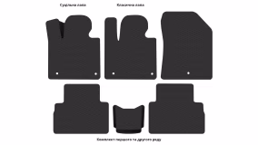 Interior mats for the Hyundai Santa Fe (TM) 2020-2023 IV generation US Crossover restyling 5-seater Hybrid - Фото 3