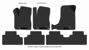 Interior mats for the Hyundai Tucson (JM) 2004-2012 I generation EU Crossover - Фото 4