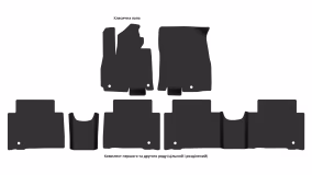 Interior mats for the Hyundai Palisade (LX3) 2025-… II generation EU Crossover 7-seater Hybrid - Фото 2