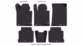 Interior mats for the Hyundai Sonata LPI (LF) 2014-2019 VII generation Sedan - Фото 3